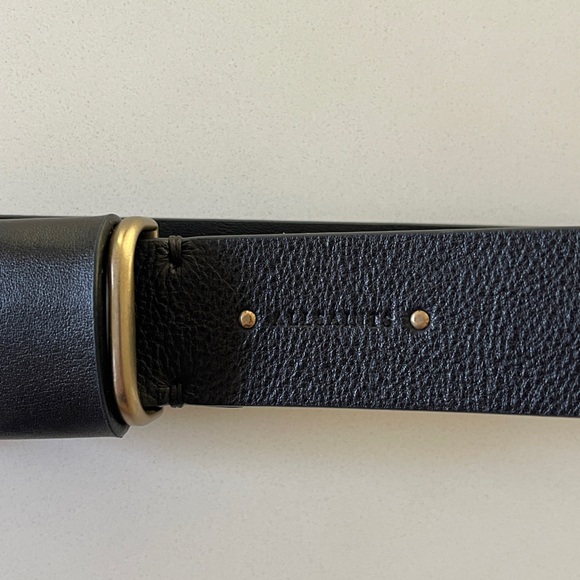 All Saints Black Leather Belt - Picture 5 of 11